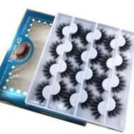 👁️ hbzgtlad 12 pairs 3d mink lashes | natural & dramatic volume false eyelashes | makeup & eyelash extension silk eyelashes (c-9) logo