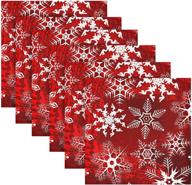 senya christmas snowflakes washable polyester logo
