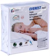 🛏️ everest supply polyzip box spring mattress encasement - queen 60"x80", 9-11" pz depth: machine washable, non-waterproof, breathable zippered 6 side cover logo