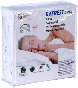 img 4 attached to 🛏️ Everest Supply Polyzip Box Spring Mattress Encasement - Queen 60"x80", 9-11" PZ Depth: Machine Washable, Non-Waterproof, Breathable Zippered 6 Side Cover