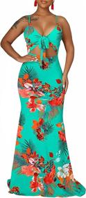 img 3 attached to FairBeauty Shoulder Hawaiian Bodycon Cocktail Women's Clothing