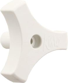 img 1 attached to 🔘 JR Products 20165 Tri-Lug Window Knob - 9/16", White: Easy to Install Window Handle for a Sleek and Efficient Look