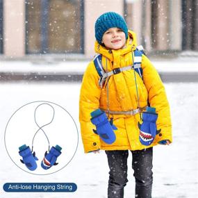 img 1 attached to 🧤 7-Mi Snow Gloves: Waterproof Winter Mittens for Kids 4-6T - Ideal for Skiing & Snowboarding