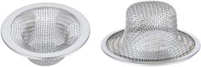 img 4 attached to 🛁 2-Pack Stainless Steel Sink Strainer Hair Catcher - Effective 2.75'' Diameter Mesh Bathtub Shower Drain Hole Filter