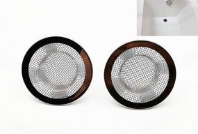 img 2 attached to 🛁 2-Pack Stainless Steel Sink Strainer Hair Catcher - Effective 2.75'' Diameter Mesh Bathtub Shower Drain Hole Filter