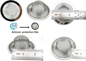 img 1 attached to 🛁 2-Pack Stainless Steel Sink Strainer Hair Catcher - Effective 2.75'' Diameter Mesh Bathtub Shower Drain Hole Filter