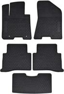 🚗 custom fit floor mats for kia sportage and hyundai tucson (2017-2022) - heavy duty rubber, odorless, washable, all-weather floor liners set in black logo