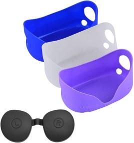 img 3 attached to 🔒 XIAOGE Силиконовый защитный чехол для передней панели Oculus Quest 2 с чёрной крышкой для линз - Против пыли, стираемый, прозрачный корпус - Улучшенная оптимизация для поисковых систем (SEO)