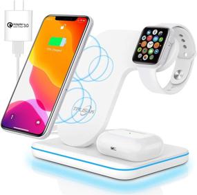 img 4 attached to 3 in 1 Wireless Charger: Qi-Certified 15W Fast Charging Station for Apple iWatch SE/6/5/4/3/2/1, AirPods Pro/2, iPhone 12/11 Series/XS MAX/XR/XS/X/8/8 Plus