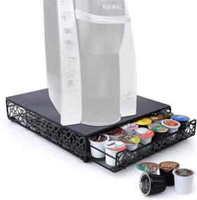 img 2 attached to Home-it 42 Keurig K Cup Holder - Drawer for Keurig Cup Holder - Metal K Cup Storage Organizer