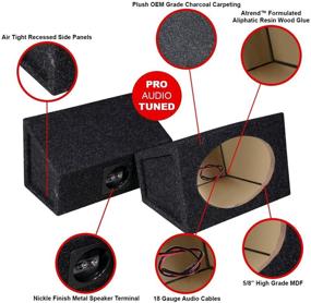 img 3 attached to 🔊 Atrend Pro Audio Tuned Speaker Enclosures Set of 2 (6x9 Inch) - High-Grade MDF for Improved Sound Quality - Nickel Finish Speaker Terminals and 18 Gauge Audio Cables Included