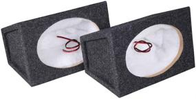 img 4 attached to 🔊 Atrend Pro Audio Tuned Speaker Enclosures Set of 2 (6x9 Inch) - High-Grade MDF for Improved Sound Quality - Nickel Finish Speaker Terminals and 18 Gauge Audio Cables Included