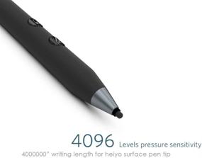 img 3 attached to Premium Rechargeable Surface Pen: 4096 Level Pressure Sensitivity, 500hrs Use - Irony Grey