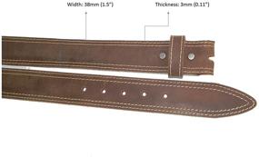 img 2 attached to Casual Heavy Duty Leather Cinturon Hombre Men's Accessories