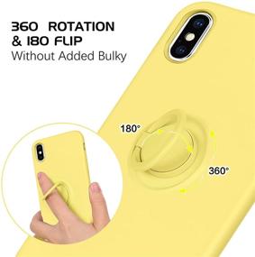 img 3 attached to DOMAVER For IPhone Xs Max Case 360° Ring Holder Kickstand (Support Car Mount) Silicone Soft Rubber Microfiber Lining Cushion Protective Cover For IPhone Xs Max 6