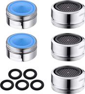 💧 enhance your kitchen sink with faucet aerator replacement parts – 5 pack, 15/16 inch thread, chrome brass shell, gasket included, 2.2 gpm flow restrictor logo