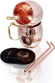 img 2 attached to 🍹 Copper Mugs: Exquisitely Handcrafted with Hammered Texture for Ultimate Comfort