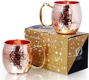 img 3 attached to 🍹 Copper Mugs: Exquisitely Handcrafted with Hammered Texture for Ultimate Comfort