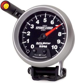 img 3 attached to 🏎️ High-Performance Auto Meter 3690 Sport-Comp II 3-3/8" 10000 RPM Shift-Lite Tachometer - Ultimate Precision for Automotive Enthusiasts