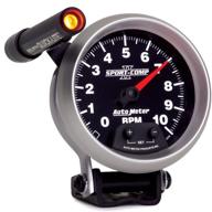 🏎️ high-performance auto meter 3690 sport-comp ii 3-3/8" 10000 rpm shift-lite tachometer - ultimate precision for automotive enthusiasts logo