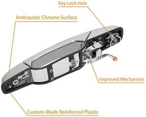img 1 attached to Замена наружной хромированной дверной ручки передней левой стороны для 07-13 Chevy Silverado Suburban Tahoe Avalanche GMC Sierra Yukon Cadillac Escalade, заменяет OEM # 20828258, 22738721, 25960525