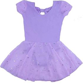 img 1 attached to 👗 Gurcyter Girls' Athletic Leotards with Short/Long Sleeves, Ballet Leotard with Skirt and Back Bowknot Design