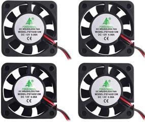 img 4 attached to 🌬️ MakerFocus 4pcs 12V 40mm Mini Cooling Fan for 3D Printer, DVR, and Small Appliances - Efficient Replacement and Repair Component with Cable