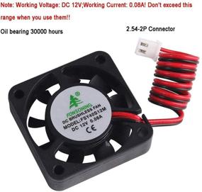 img 3 attached to 🌬️ MakerFocus 4pcs 12V 40mm Mini Cooling Fan for 3D Printer, DVR, and Small Appliances - Efficient Replacement and Repair Component with Cable