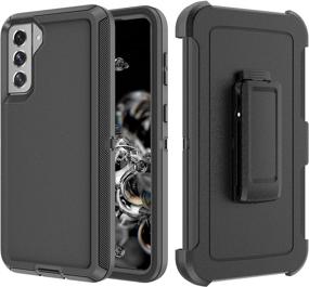 img 4 attached to 📱 Rugged Szfirstey Case with Belt-Clip Holster for Galaxy S21 - Ultimate Protection for Samsung Galaxy S21 (Black)