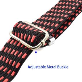 img 2 attached to 🔗 SDTC Tech 40 Inch Adjustable Flat Bungee Cords: Heavy Duty Straps with Hooks, 4-Pack, Ideal for Cargo, Camping, RV, Hand Carts & More