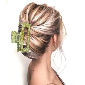 img 2 attached to Nanssigy Tortoise Barrettes Celluloid Accessories Hair Care