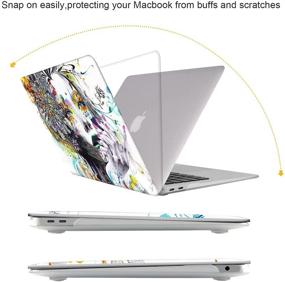 img 1 attached to 👧 iCasso MacBook Air 13 inch Case 2018-2020 Release A2337 M1/A1932/A2179 - Protective Cover & Keyboard Cover for Newest MacBook Air 13'' with Touch ID - Girl