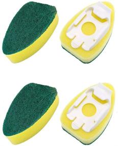 img 4 attached to Gugelives 4-Pack Heavy Duty Dish Wand Refills - Replacement Sponge Heads for Dish Wands - Fits Most Brands (Not suitable for SCO brand)