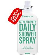 🌿 revitalize your shower experience with treeactiv extra strength eucalyptus shower spray: 100% real eucalyptus freshener for spa-like aromatherapy, steam rooms, and bathrooms - over 1000 sprays! logo