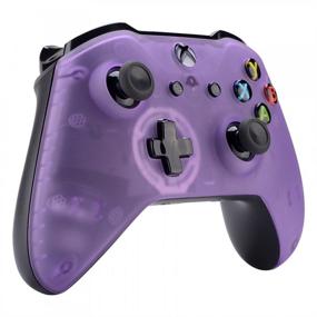 img 1 attached to 🎮 eXtremeRate Foggy Clear Purple Faceplate Cover for Xbox One Wireless Controller (Model 1708): Custom Replacement Front Housing Shell for Xbox One S & Xbox One X Controller (Controller NOT Included)
