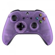 🎮 extremerate foggy clear purple faceplate cover for xbox one wireless controller (model 1708): custom replacement front housing shell for xbox one s & xbox one x controller (controller not included) logo