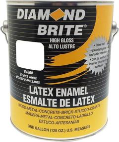 img 4 attached to Diamond Brite Paint 💎 1-Gallon White Latex Gloss Enamel, 80000