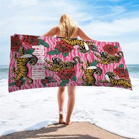 img 1 attached to 🐯 Jay Franco Tiger King Flash Art Oversize Bath/Pool/Beach Towel - Ultra-Soft & Absorbent Cotton, Fade Resistant, Measures 34 x 64 inches (Official Netflix Product)