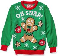 🎃 spook-tacular holiday treat: hybrid apparel christmas sweater skeleton boys' clothing logo