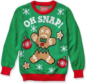 img 2 attached to 🎃 Spook-tacular Holiday Treat: Hybrid Apparel Christmas Sweater Skeleton Boys' Clothing