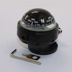 img 1 attached to 🧭 Adjustable Dash Mount Compass with Magnetic Declination Adjustment for Marine, Boat, Truck, Auto, Car (Pattern 2)