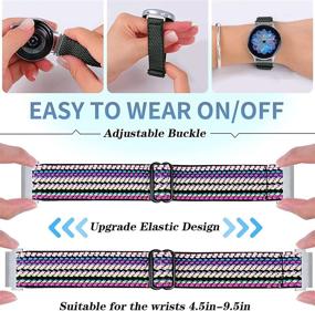 img 3 attached to 📲 Premium Elastic Nylon Bands for Samsung Galaxy Watch 4 & Watch 4 Classic