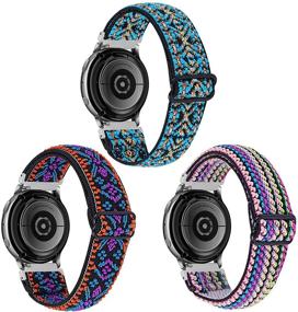 img 4 attached to 📲 Premium Elastic Nylon Bands for Samsung Galaxy Watch 4 & Watch 4 Classic