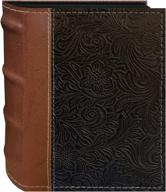 pioneer ne4-100/bn brown scroll embossed leatherette photo album: 100 pockets, sewn bindings, 2-tone cover logo