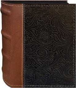 img 3 attached to Pioneer NE4-100/BN Brown Scroll Embossed Leatherette Photo Album: 100 Pockets, Sewn Bindings, 2-Tone Cover