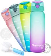 scinyee 30oz bpa free water bottle with time marker & shaker ball - stay hydrated for fitness enthusiasts логотип