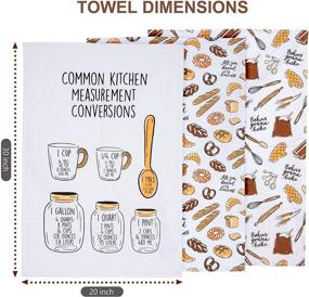 img 2 attached to 🐨 KOALAND Kitchen Towels: Set of 3 Oversized Decorative Dish Tea Towels for Home Pantry | 100% Cotton Flour Sack Towel | Cute Baking Design | Dish Cloths for Drying Dishes