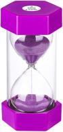 ⏳ colorful sand timer: 2-minute hourglass for kids, games, and kitchen - purple sand clock for classroom decor and toothbrush timer logo