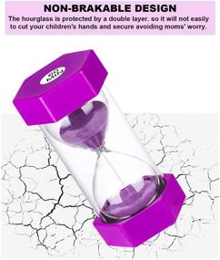 img 2 attached to ⏳ Colorful Sand Timer: 2-Minute Hourglass for Kids, Games, and Kitchen - Purple Sand Clock for Classroom Decor and Toothbrush Timer