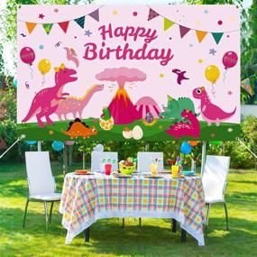 img 1 attached to Dinosaur Birthday Decorations Background PartyDecorations